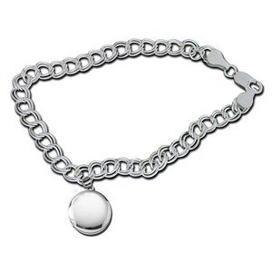 Sterling Silver Round Locket Bracelet