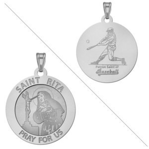 Saint Rita Religious Medal  Baseball Religious Medal  EXCLUSIVE