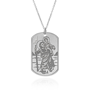 Saint Christopher Dog tag Religious Medal  EXCLUSIVE 