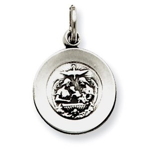 Baptism Round Antiqued Round Charm