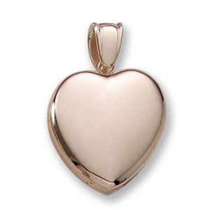 18k Premium Weight Yellow Gold Heart Picture Locket