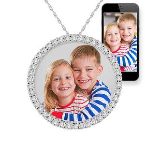 Circle Of Life Diamond Photo Pendant