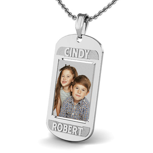 Dog Tag with 2 Names Etched