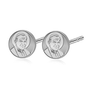 Pair of  Pope Saint John Paul II Stud Earrings