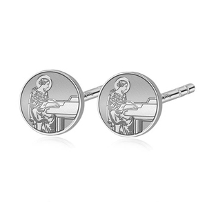 Pair of Saint Cecilia Stud Earrings