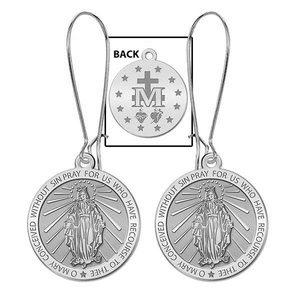 Miraculous Medal Double Sided Earrings  EXCLUSIVE 