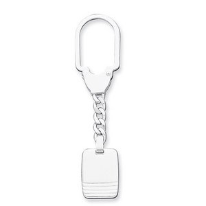 Engravable Sterling Silver Keychain