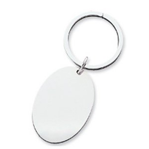 Engravable Sterling Silver Keychain