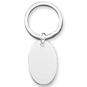 Engravable Sterling Silver Keychain