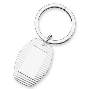 Engravable Sterling Silver Keychain