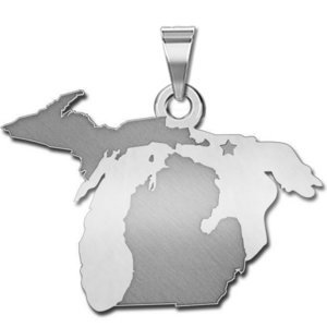 Personalized Michigan Pendant or Charm