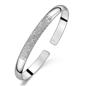 Custom Fingerprint 5mm Bangle Cuff Bracelet