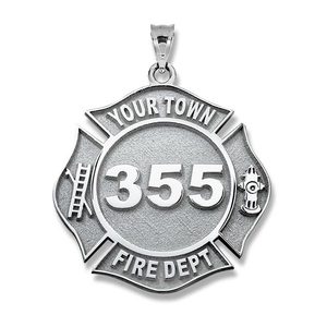 Personalized Firefighter Badge with Your Number   Department