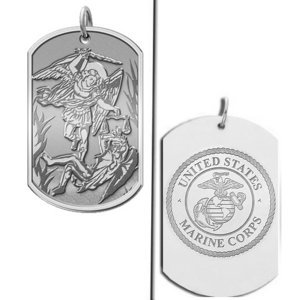 Saint Michael Doubledside MARINES Dogtag Religious Medal  EXCLUSIVE 