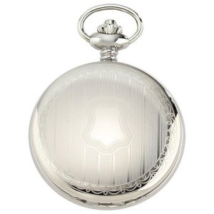 Charles Hubert Paris Stainless Steel Hunter Case Mechanical Pocket Watch