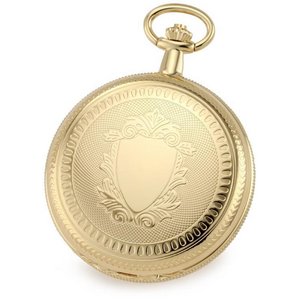 Charles Hubert Gold Tone Two Photo Pocket Watch