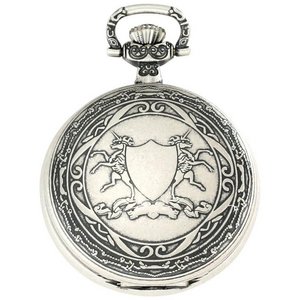 Charles Hubert Paris Antique Chrome Finish Hunter Case Mechanical Pocket Watch