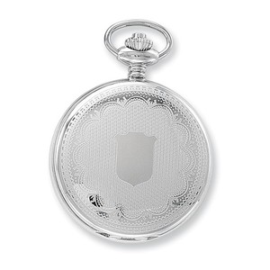 Stainless Steel Hunter Case Quartz Pocket Watch