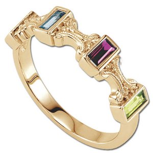 Mother s Ring with Four Birthstones