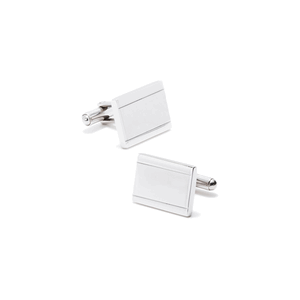 Engravable Stainless Steel Rectangle Cufflinks