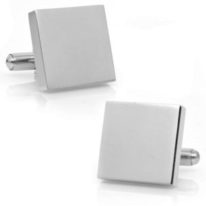 Engravable Stainless Steel Square Cufflinks