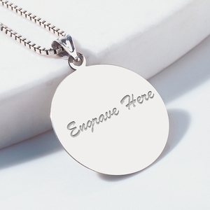 Round Engraved Pendant