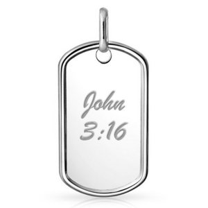 Engravable Sterling Silver Dog Tag