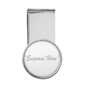 Engravable Stainless Steel Money Clip