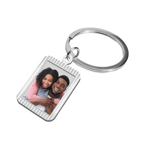 Photo Engraved Rectangle Keychain